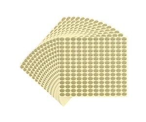 PATIKIL 15 Feuilles Autocollants QC Passed 13 x 9 mm, Autocollants De Contrôle Qualité, Étiquettes Adhésives pour entrepôt, inventaire, vérifié, approuvation par succès, Or 2700 Pièces
