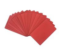 PATIKIL 15 Paquet Métal Business Cartes Anodisé 0,8 mm Épais Anodisé Aluminium Ébauches Nom Carte 3,4x2,1pouce Laser Gravure Imprimable Nom Carte pour Personnel DIY, Rouge