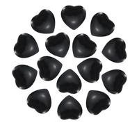 PATIKIL 15 Pcs Pierre De Cristal Naturelle En Forme De Coeur, Mini Pierre Précieuse Polie De 0.6 Pouce, Pierre De Souci Gravée Pour Cadeaux Pour Femmes Méditation, Obsidienne Noire