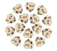 PATIKIL 15 Pcs Pierre De Cristal Naturelle En Forme De Coeur, Mini Pierre Précieuse Polie De 0.6 Pouce, Pierre De Poche Gravée Anti-Stress Pour Cadeaux Femmes Méditation, Spotted Jasper
