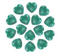 PATIKIL 15 Pcs Pierre De Cristal Naturelle En Forme De Coeur, Mini Pierre Précieuse Polie De 0,6 Pouce, Pierre Anti-Stress Gravée Pour Femmes Cadeau Méditation, Malachite