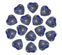 PATIKIL 15 Pcs Pierre De Cristal Naturelle En Forme De Coeur, Mini Pierre Précieuse Polie De 0.6 Pouce, Pierre De Méditation Gravée Pour Cadeaux Pour Femmes, Bleu Marine