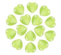 PATIKIL 15 Pcs Pierre De Cristal Naturelle En Forme De Cœur, Mini Pierre Précieuse Polie De 0.6 Pouce, Pierre De Poche Gravée Pour Méditation Cadeaux Pour Femmes, Œil De Chat Vert Clair