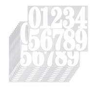 PATIKIL 150 Pièces 15 Feuilles Numéros de Boîte aux Lettres, 4 Pouces Autocollants Imperméables en Vinyle Blanc pour l'Extérieur pour Adresse Maison