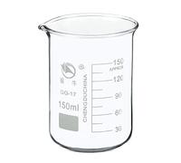 PATIKIL 150ml Bas Forme Verre Bécher, 3.3 Borosilicate Verre Gradué Imprimé Échelle Tasses à Mesurer avec Bec Verseur pour Cuisine Laboratoire Liquides