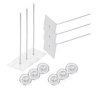 PATIKIL 150mm Broches d'isolation auto-adhésives, 50 ensembles de rondelles de verrouillage de 2 pouces en aluminium pour suspentes d'isolation. Capuchons de rondelles ronds