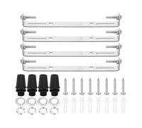 PATIKIL 155mm Support de Fixation Plafonnier, 4 Ensemble Lumière Luminaire Montage Support Plaque Acier Barre Transversale pour suspensions Mur Lumière, avec Vis Rondelle Écrou Trousse