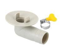 PATIKIL 15mm Connecteur de Tuyau de Vidange de Climatiseur, 1 Pcs Connecteur de Vidange Universel avec Cerceau de Serrage pour Robinet D'Unité Ac à Fenêtre Mini-Fendue, Modèle Blanc 11