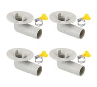 PATIKIL 15mm Connecteur de Tuyau de Vidange de Climatiseur, 4 Pcs Connecteur de Vidange Universel avec Cerceau de Serrage pour Robinet D'Unité Ac à Fenêtre Mini-Fendue, Modèle Blanc 11