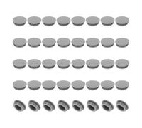 PATIKIL 15mm Diamètre Bouchon de Trou en Silicone, 40 Pcs Capuchon Protection Rond à Encliquetage pour Bouton Meuble pour 14.5-15.5mm de Trou pour Trou Cylindre Cloison d'Étanchéité, Gris