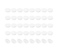 PATIKIL 15mm Diamètre Bouchon de Trou en Silicone, 40 Pcs Capuchon Protection Rond à Encliquetage pour Bouton Meuble pour 14.5-15.5mm de Trou pour Trou Cylindre Cloison d'Étanchéité, Blanc