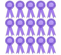 PATIKIL 15Pcs Rubans d'Insigne Vierges, 6" x 3" Rubans de Badge de Participation pour Compétition Événement Sport Salle de Classe Prix 1Er 2Ème 3Ème Place Médailles, Violet Clair