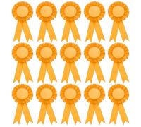 PATIKIL 15Pcs Rubans d'Insigne Vierges, 6" x 3" Rubans d'Insigne de Participation Honorable pour les Compétitions Sportives Prix de Classe Médailles de 1Ère, 2Ème et 3Ème Place, Jaune