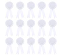 PATIKIL 15Pcs Rubans d'Insigne Vierges, 6" x 3" Rubans d'Insigne de Participation Honorable pour les Compétitions Sportives Prix de Classe Médailles de 1Ère, 2Ème et 3Ème Place, Blanc