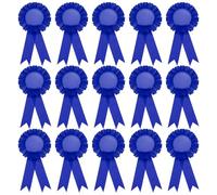 PATIKIL 15Pcs Rubans d'Insigne Vierges, 6" x 3" Rubans d'Insigne de Participation Honorable pour les Compétitions Sportives Prix de Classe Médailles de 1Ère, 2Ème et 3Ème Place, Bleu