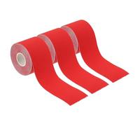 PATIKIL 16,4 Pieds x 2 Pouces Ruban de Cerceau Aérien, 3 Rouleaux Ruban Adhésif Athlétique Antidérapant Ruban de Préhension de Yoga Rig Ruban de Sport pour Envelopper les Exercices, Rouge