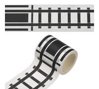 PATIKIL 16.4ft Ruban Adhésif Piste Voiture Ruban Washi Route Autoroute Train Pour DIY Art Journal Scrapbook Planner Style 12, Noir