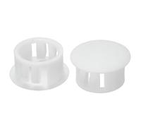 PATIKIL 16 mm (5/8") Plastique Trou Bouchons, 30pcs Affleurant Type Rond Trou Bouchons Couvercle Enclencher Verrouillage Trou Tube pour Table Cuisine Armoire Meuble, Blanc