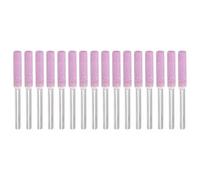 PATIKIL 16 Pcs Affûteur De Chaîne De Tronçonneuse Diamant 3/16 Pouce Pierre À Aiguiser Haute Dureté Kit De Polissage Outil De Meulage Tronçonneuse Pierre Bijoux Bois, Rose (4.8mm)