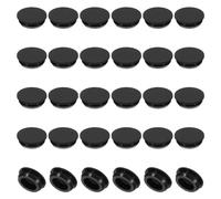 PATIKIL 16mm Diamètre Silicone Rond Snap, 30 Pièces en Type Verrouillage Mobilier Trou Bouchon Bouton Protecteur Couvercle Tête Convient pour Trou de 2,5-16mm, Noir