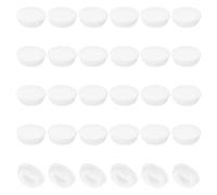 PATIKIL 16mm Diamètre Silicone Rond Snap, 30 Pièces en Type Verrouillage Mobilier Trou Bouchon Bouton Protecteur Couvercle Tête Convient pour Trou de 2,5-16mm, Blanc