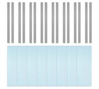 PATIKIL 16Pcs Bandes de Lecture Guidée, 2 Tailles Marque-Pages de Surbrillance Colorés, Règles de Suivi de Lecture avec Ligne D'Aide pour Dyslexie, Transparent Et Bleu