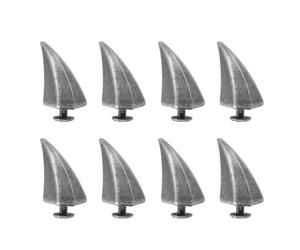 PATIKIL 17mm Pointes Et Clous, 8 Sets Rivets À Corne À Vis Pour Dos Travail Du Cuir Griffe De Dragon Style Punk Kits De Rivets Pour DIY Custom Craft Vêtements, Ancient Silver