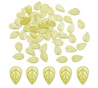 PATIKIL 18 x 11mm Perles en Verre en Forme de Feuille, 100 Pièces Perles en Verre en Forme de Feuille pour la Fabrication de Bijoux DIY Bracelets Colliers Boucles d'Oreilles, Vert Clair
