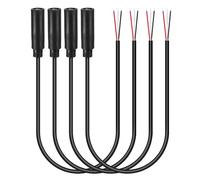 PATIKIL 1FT 3.5mm 1/7" Femelle Jack À Fil Nu Extrémité Ouverte, 4PCS TRS 3 Pôles Stéréo Plug Câble Audio Pour Speaker Headphone Headset Earphone Electric Guitar Bass, 3 Couleurs