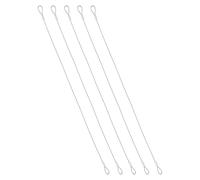 PATIKIL 1mmD x 16"L Cable De Sécurité Extérieur Pour Voyage, 5PCS Câble De Sécurité En Acier Inoxydable 304 Avec Boucles Pour Vélo Motocyclette Décoration Intérieure, Argenté