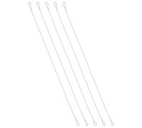 PATIKIL 1mmD x 20"L Câble De Sécurité Pour Voyage Extérieur, 5PCS Câble En Acier Inoxydable 304 Sécurité Anti-Vol Avec Boucles Pour Bike Motorcycle Décoration Maison, Silver