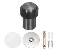 PATIKIL 1Set Butée De Porte Ronde, 60mm Butée De Porte En Acier Inoxydable Cale De Porte Cylindre Métallique Autocollante Avec Vis Pour Le Bas De La Porte À L'Intérieur Du Sol, Ton Cuivré