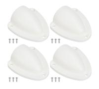 PATIKIL 2-15/32" Couvercle de Ventilation pour Câble Marin en Nylon, 4 Pcs Bouchon d'Aération en Plastique à Clapet avec Vis d'Installation pour Bateau et Yacht, Blanc