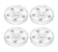 PATIKIL 2,5 Pouce Lourd Tournant Pivot Support avec Acier Boule Roulements, 4Pcs 360° Rotation Table Tournante Lazy Susan Base pour Grand Écran TV Ordinateurs Moniteurs, Transparent