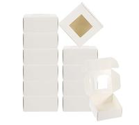 PATIKIL 2.5"x2.5"x1" Papier Savon Boîte avec Fenêtre, 30 Paquet Fait Maison Savon Boites Carré Cadeaux Paquetaging Boites pour Anniversaire Noël DIY Artisanat, Blanc