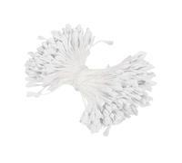 PATIKIL 2,5mm Étamine de Fleur à Double Tête, 340 Pcs Étamine de Fleur Artificielle Pistil Étamine Florale de Perle Mate pour Décoration de Mariage de Carte de Noël DIY, Blanc