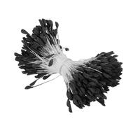 PATIKIL 2,5mm Étamine de Fleur à Double Tête, 340 Pcs Étamine de Fleur Artificielle Pistil Étamine Florale de Perle Mate pour Décoration de Mariage de Carte de Noël DIY, Noir