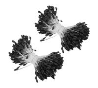 PATIKIL 2,5mm Étamine de Fleur à Double Tête, 680 Pcs Étamine de Fleur Artificielle Pistil Étamine Florale de Perle Mate pour Décoration de Mariage de Carte de Noël DIY, Noir