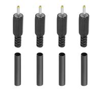 PATIKIL 2,5x0,7mm DC Mâle Prise Alimentation Alimentation Extrémités, 4 Paquet DIY DC Baril Connecteur Remplacement avec Chaleur Rétrécir Tube