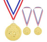 PATIKIL 2.6" Médailles d'or De Bowling, Pack De 3 Médailles De Récompense De Bowling avec Ruban Rouge Blanc pour Jeux Compétitions Sportives