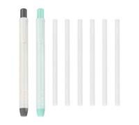 PATIKIL 2+6Pcs Gomme Rétractable En Forme De Crayon, Gommes Souples Mignonnes Avec 6 Recharges En Caoutchouc De Remplacement Pour Bureau Maison Écriture Peinture Esquisse Crayons