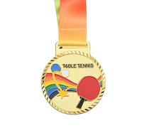 PATIKIL 2.7" Ping Pong Médailles Table Tennis Prix Médailles Or Médaille | avec Ruban Multicolore pour Jeus Sports Concours