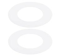 PATIKIL 2.76" ID 4.53" OD Gaffe Anneaux pour Encastré Clair, 2 Paquet Brillant Blanc Gaffe Garniture Anneau Éclairage Luminaire pour Plafond Mur Encastré Cannete Luminaires