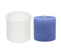 PATIKIL 2.8 inch Moule en Résine pour La Fabrication De Bougies, en Silicone Cylindriques pour Le Moulage D'Ébauches en Résine Époxy, Outil De Bricolage, Blanc