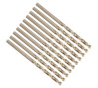 PATIKIL 2.9mm Foret Hélicoïdal, Tige Droite Jobber M35 Cobalt 5% Acier Rapide 135° Finition Or, Mèche pour Métal Acier Inoxydable Dur, Forets à Métaux à Haute Dureté - Lot de 10