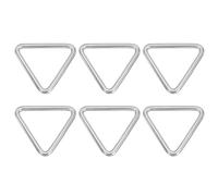 PATIKIL 2" Anneaux Triangulaires En Metal, 6 Pcs 304 Anneaux En Acier Inoxydable Triangles Soudes Solides Anneaux Dee Accessoires pour Ceintures Couture Colliers, 4x50mm