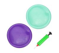 PATIKIL 2 Coussins déséquilibre gonflés 13,2", Disque d'équilibre Flexible avec Pompe à Main pour Exercices stabilité du Noyau renforcement Physique amélioration Posture Violet/Bleu Clair