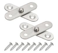 PATIKIL 2 Ensembles Charnières Pivotantes pour Porte Taille XS Ton Argent | Charnières de Porte Cachées Rotatives à 360 Degrés, pour Porte Secrète Bibliothèque