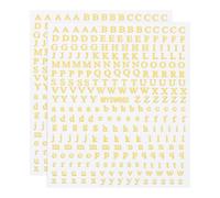 PATIKIL 2 Feuilles Autocollants À Lettres Pour Ongles Pour Femmes Or | Décorations D'Ongles 3D Autocollantes Lettres Anglaises Petits Autocollants Alphabet Art Design Métallique