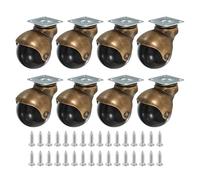 PATIKIL 2 Inch Ball Caster Wheels Set Of 8, 360° Rotating Swivel Top Plate Wheels With M8 Screws Pour Furniture Table Cabinet Bronze